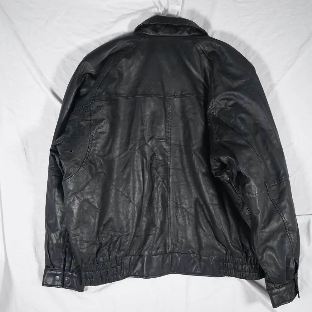 West Virginia College Leather Jacket Full Zip Maverick Jackets Rare Black 2XL